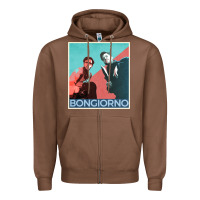 Chestnut Inglorious Basterds - Bongiorno poster GIFT Zipper Hoodie - PixelFlow