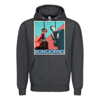 Smoke Inglorious Basterds - Bongiorno poster GIFT Zipper Hoodie - PixelFlow