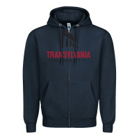Navy transylvania university Zipper Hoodie - PixelFlow
