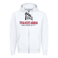 White transylvania university Zipper Hoodie - PixelFlow