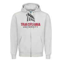 Dove Grey transylvania university Zipper Hoodie - PixelFlow