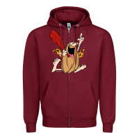 Burgundy captain caveman captain caveman unga bunga premium t shirt Zipper Hoodie - PixelFlow