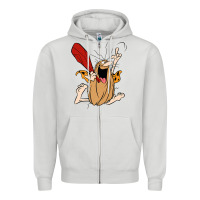 Dove Grey captain caveman captain caveman unga bunga premium t shirt Zipper Hoodie - PixelFlow