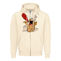 Sandshell captain caveman captain caveman unga bunga premium t shirt Zipper Hoodie - PixelFlow