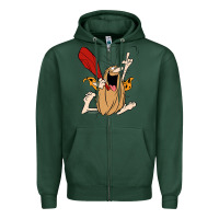 Sports Green captain caveman captain caveman unga bunga premium t shirt Zipper Hoodie - PixelFlow