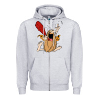 Captain Caveman Captain Caveman Unga Bunga Premium T Shirt Zipper Hoodie | Teevron