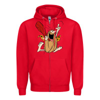 Red captain caveman captain caveman unga bunga premium t shirt Zipper Hoodie - PixelFlow
