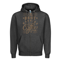 Charcoal Heather The Best Morning Coffee Zipper Hoodie - PixelFlow