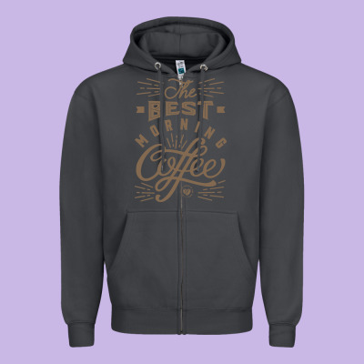 The Best Morning Coffee Zipper Hoodie Designed By Pixelflow
