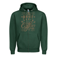 Sports Green The Best Morning Coffee Zipper Hoodie - PixelFlow