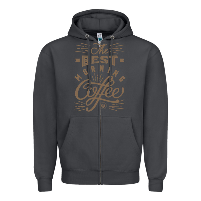 The Best Morning Coffee Zipper Hoodie by PixelFlow | Teevron