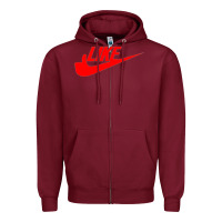 Burgundy like Zipper Hoodie - PixelFlow