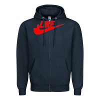 Navy like Zipper Hoodie - PixelFlow