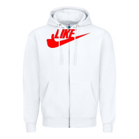 White like Zipper Hoodie - PixelFlow