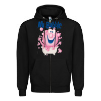 Black Mr bubble makes bath time fun Zipper Hoodie - PixelFlow