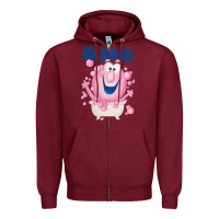 Burgundy Mr bubble makes bath time fun Zipper Hoodie - PixelFlow