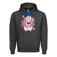 Charcoal Heather Mr bubble makes bath time fun Zipper Hoodie - PixelFlow