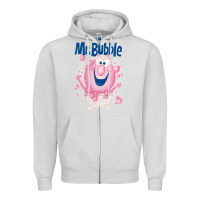 Dove Grey Mr bubble makes bath time fun Zipper Hoodie - PixelFlow