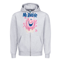 Heather Grey Mr bubble makes bath time fun Zipper Hoodie - PixelFlow