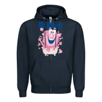Navy Mr bubble makes bath time fun Zipper Hoodie - PixelFlow