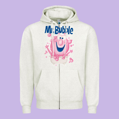Mr Bubble Makes Bath Time Fun Zipper Hoodie Designed By Pixelflow