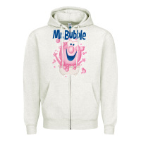Oatmeal Heather Mr bubble makes bath time fun Zipper Hoodie - PixelFlow