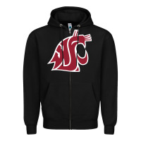 Black washington state cougars Zipper Hoodie - PixelFlow