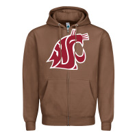 Chestnut washington state cougars Zipper Hoodie - PixelFlow