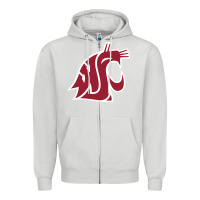Dove Grey washington state cougars Zipper Hoodie - PixelFlow