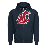 Navy washington state cougars Zipper Hoodie - PixelFlow