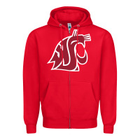 Red washington state cougars Zipper Hoodie - PixelFlow