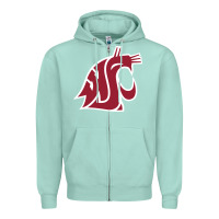 Seafoam washington state cougars Zipper Hoodie - PixelFlow