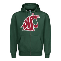 Sports Green washington state cougars Zipper Hoodie - PixelFlow
