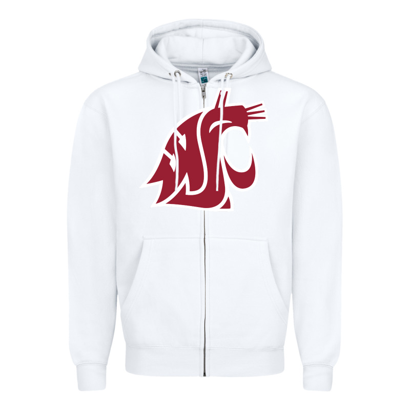Washington State Cougars Zipper Hoodie by PixelFlow | Teevron
