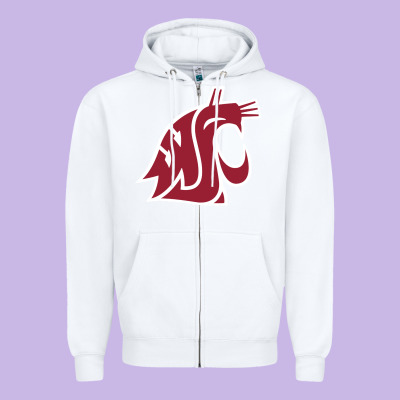 Washington State Cougars Zipper Hoodie Designed By Pixelflow