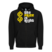 Black price is right Zipper Hoodie - PixelFlow