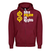 Burgundy price is right Zipper Hoodie - PixelFlow