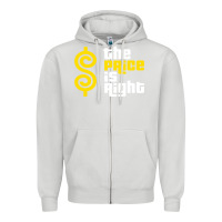 Dove Grey price is right Zipper Hoodie - PixelFlow