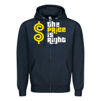Navy price is right Zipper Hoodie - PixelFlow
