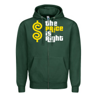 Sports Green price is right Zipper Hoodie - PixelFlow