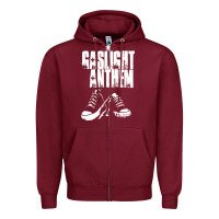 Burgundy fallon gaslight anthem musisi Zipper Hoodie - PixelFlow
