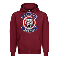 Burgundy the gaslight anthem Zipper Hoodie - PixelFlow