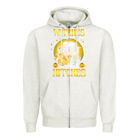 Oatmeal Heather witches with hitches funny halloween costume gift Zipper Hoodie - PixelFlow