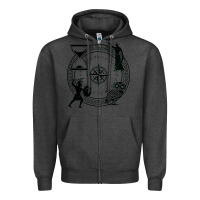 Charcoal Heather the four stoic virtues Zipper Hoodie - PixelFlow