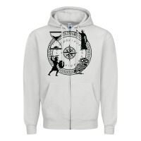 Dove Grey the four stoic virtues Zipper Hoodie - PixelFlow