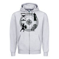 Heather Grey the four stoic virtues Zipper Hoodie - PixelFlow