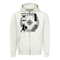 Oatmeal Heather the four stoic virtues Zipper Hoodie - PixelFlow