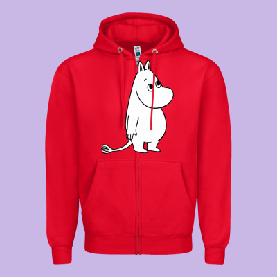 Moomin Character Zipper Hoodie Designed By Pixelflow