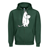 Sports Green moomin character Zipper Hoodie - PixelFlow