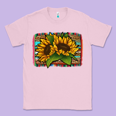 Sunflower Serape Leopard Background Classic Tee Designed By Jasminsmagicworld
